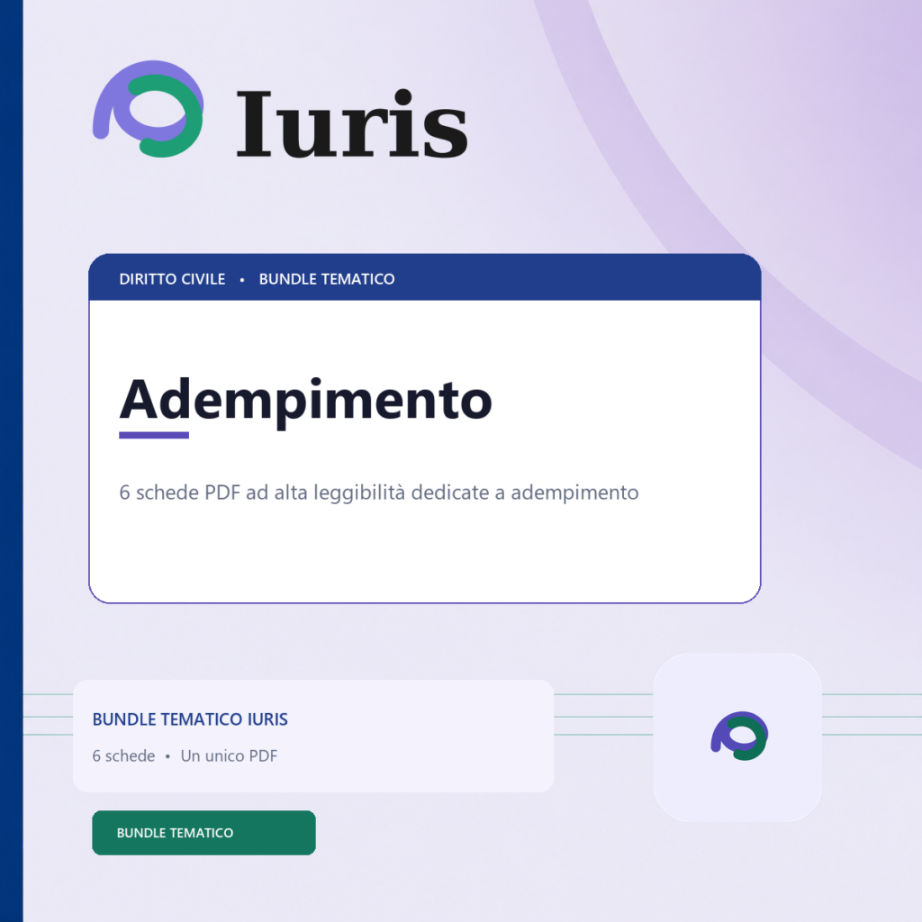 Bundle Iuris - Adempimento (6 schede)