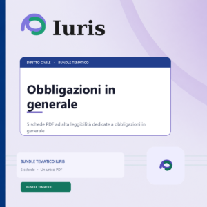 Bundle Iuris - Obbligazioni in generale (5 schede)